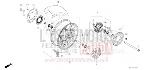 REAR WHEEL CB650RAM de 2021